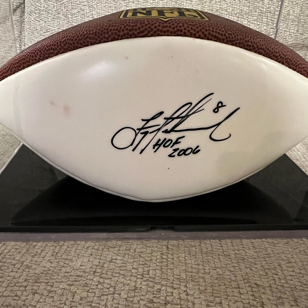 Troy Aikman autographed football
